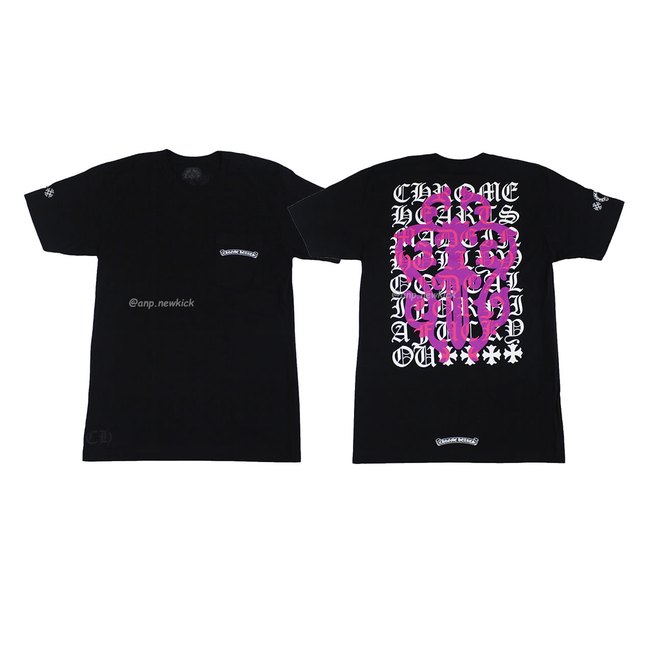 Chrome Hearts Eye Chart Dagger T Shirt Black (9) - newkick.app